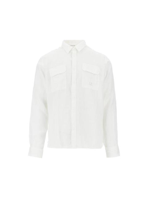 C.P. Company Cp Company Linen Utility Shirt White