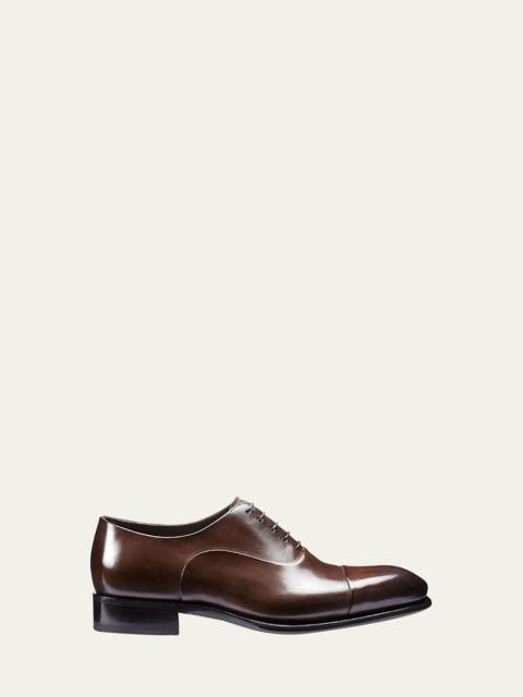 Santoni Men's Isaac Cap-Toe Leather Oxford Shoes