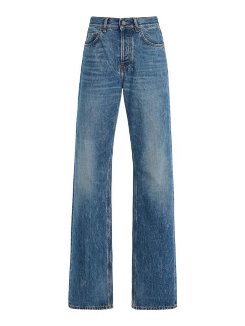 HAIKURE Star Rigid High-Rise Straight-Leg Jeans dark wash