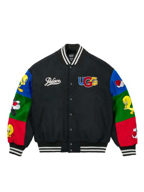 PALACE PALACE UGG LOONEY TUNES VARSITY JACKET BLACK