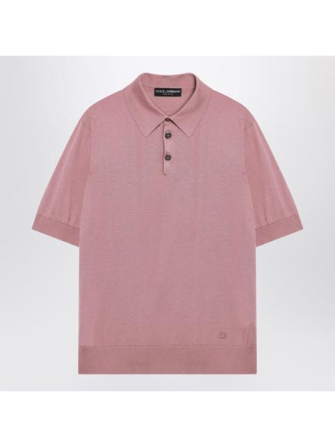 Dolce & Gabbana Dolce&Gabbana Pink Silk Polo Shirt Men