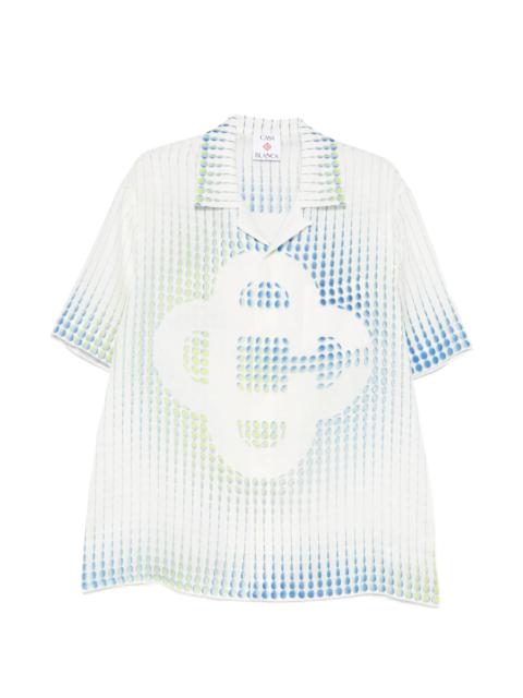 CASABLANCA Casablanca Dots Cuban-collar Graphic Shirt