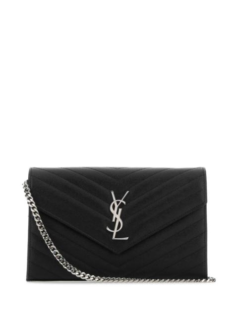 SAINT LAURENT Saint Laurent Women Black Leather Clutch