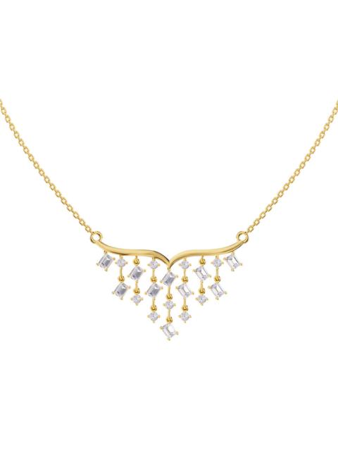 Other Designers Diamond2Deal 14k Yellow Gold 3 Ct Radiant Cut Lab Grown Diamond Pendant Necklace 18" Chain VVS-VS, E