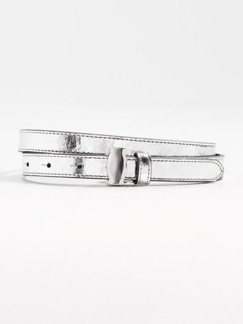 VERONICA BEARD Crinkle Leather Dash Belt