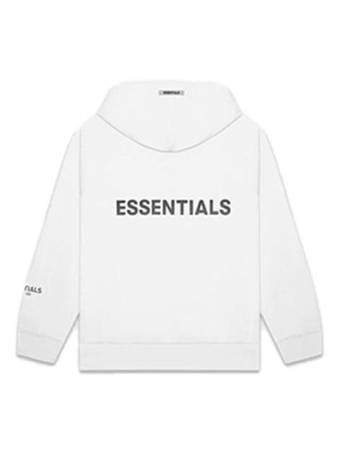 ESSENTIALS Fear of God Essentials SS20 Full Zip Up Hoodie 'White' 0192250500186010