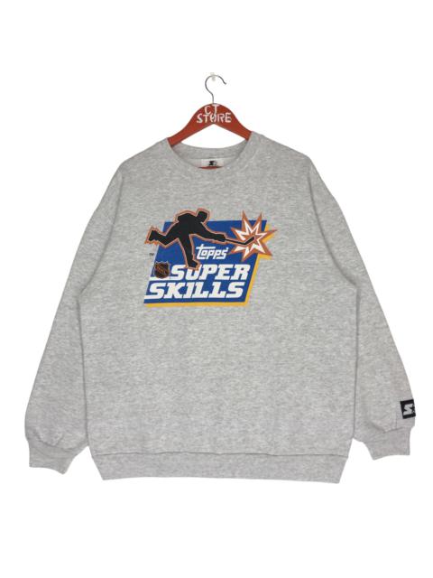 Other Designers Vintage - 90s NHL Topps Super Skills Sweatshirt Big Logo