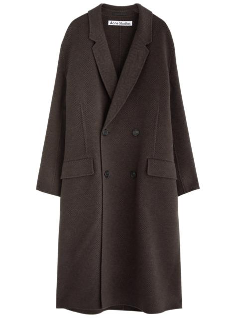 Acne Studios Acne Studios Herringbone-weave Wool-blend Coat
