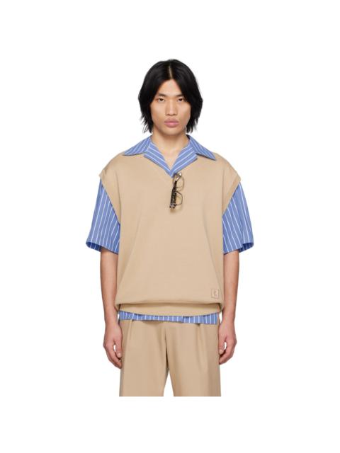 Wooyoungmi Beige V-Neck Vest