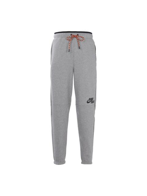 Nike Men's Nike Solid Color Logo Lacing Casual Sports Pants/Trousers/Joggers Gray DJ0261-091