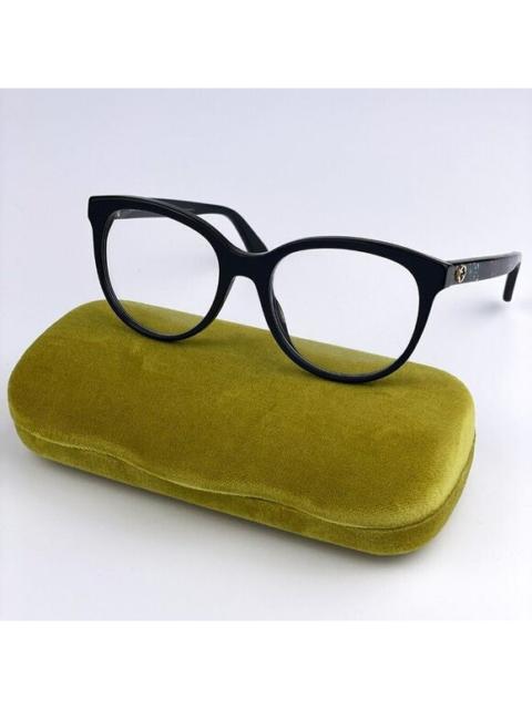GUCCI SALE! NEW GUCCI LOGO GG0329O 004 Black Multicolor Demo Round Women Eyeglasses