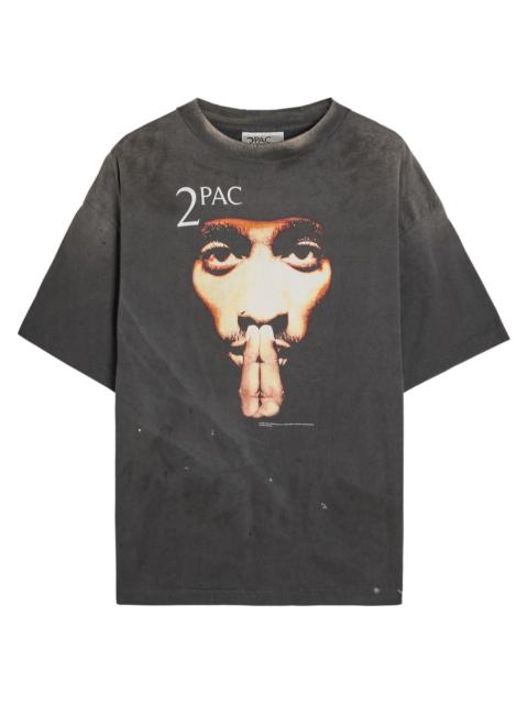 SAINT M×××××× Saint Mxxxxxx 2Pac Printed Cotton T-shirt