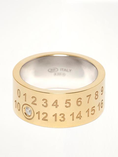 Maison Margiela Lab-Grown Diamond Number Ring 10mm in Gold Coated Silver