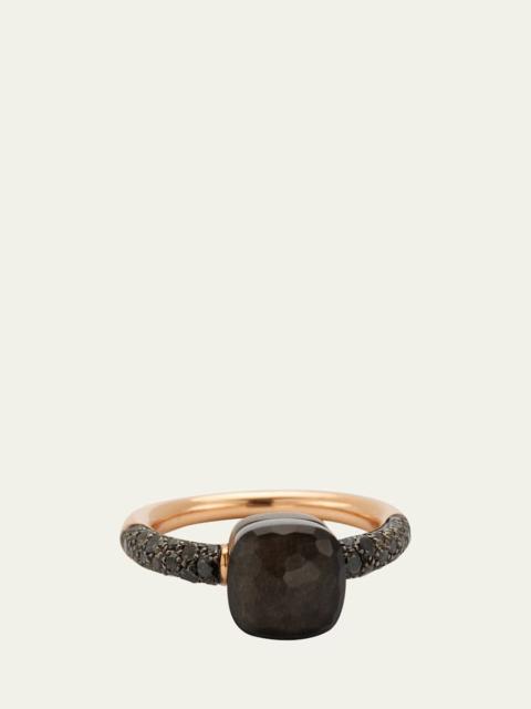 Pomellato NUDO Petite 18k Gold/Titanium Ring with Obsidian & Black Diamond