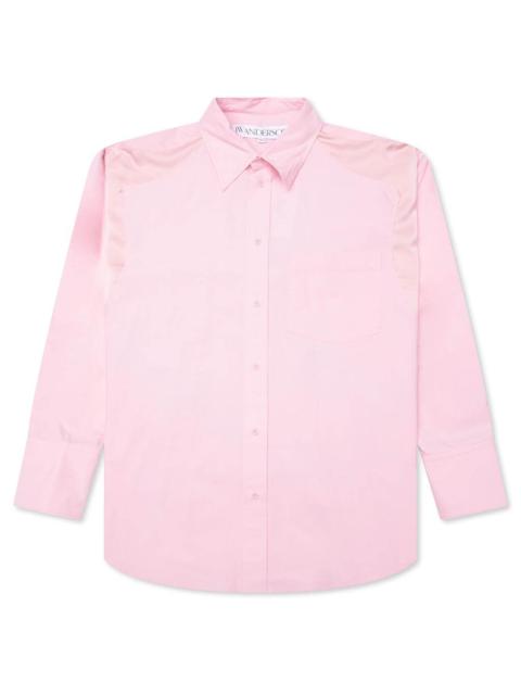JW Anderson SATIN INSERT SHIRT - ROSE PINK