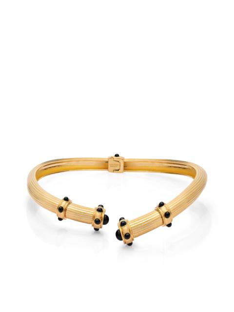 TOM FORD BRASS AND CRYSTAL CABOCHONS CHOKER