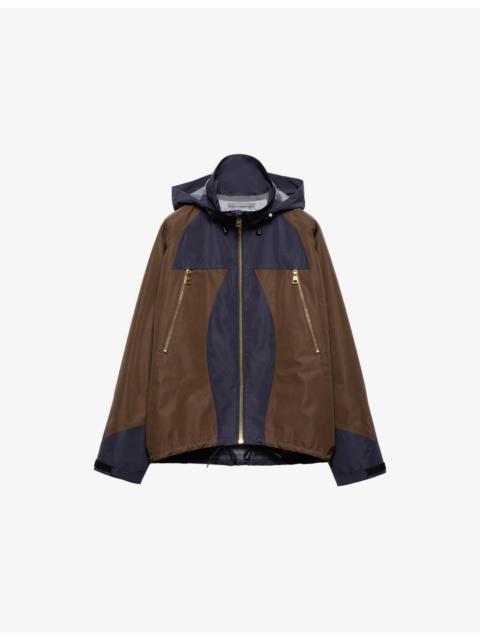 Prada Technical Hooded Woven Blouson Jacket