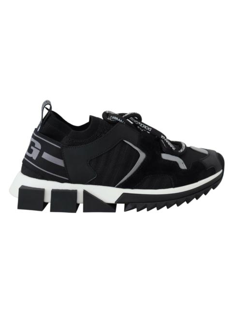 Dolce & Gabbana Black Mesh Sorrento Trekking Sneakers Shoes