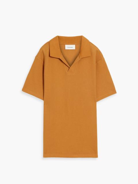 FRAME Cotton-piqué polo shirt