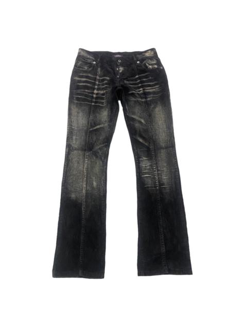 Other Designers Le Grande Bleu (L.G.B.) - Japanese Brand LOWBOX Acid Wash Corduroy Flare Pants