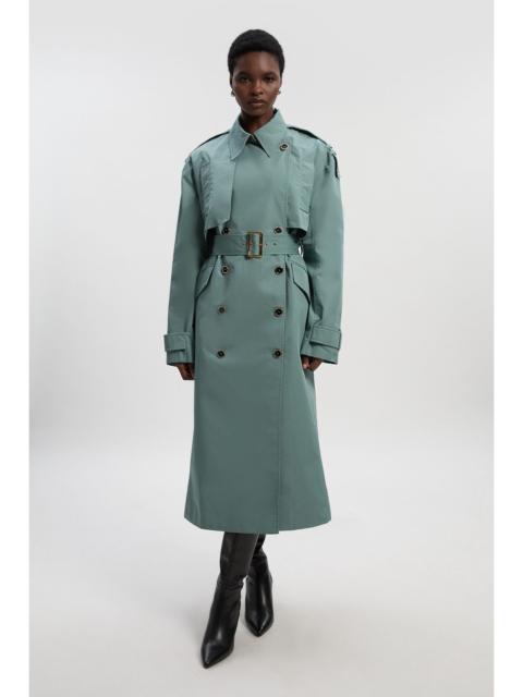 KAREN MILLEN Relaxed Polished Trench Coat