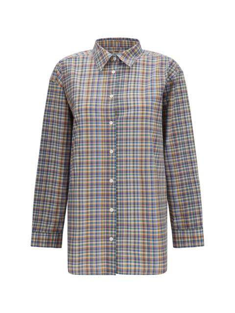 TOTEME Toteme Classic Cotton Shirt Blue/Orange