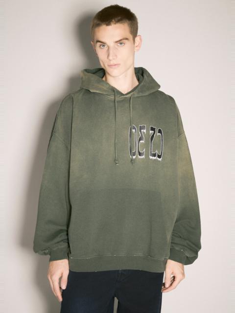 032c【ヴィンテージ感☆SPLICED BUBBLE HOODIE 】 032c SPLICED BUBBLE HOODIE, Faded Olive Drab - Beamhill