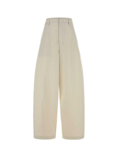 Lemaire Lemaire Women Ivory Cotton Wide-Leg Pant