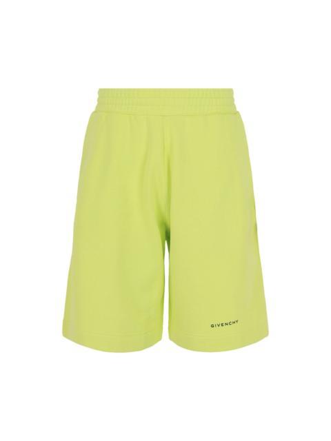 Givenchy Givenchy Logo Bermuda Sweatshorts 'Acid Yellow'
