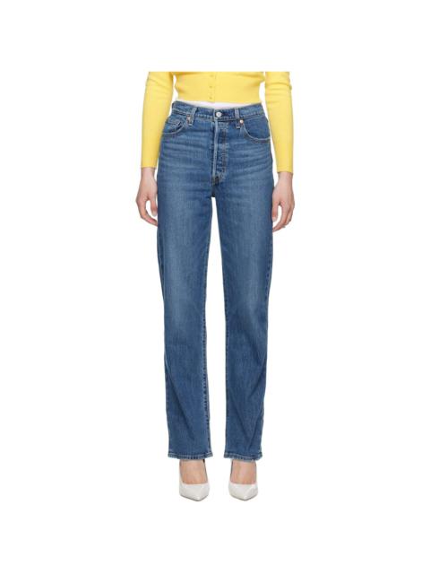 Levi's Blue Ribcage Full Length Jeans