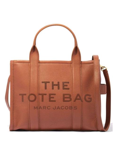 Marc Jacobs Marc Jacobs Women 'The Tote Bag Medium' Brown Shoulder Bag With Logo In Grainy Leather Woman Marc Ja