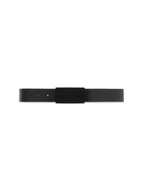 FERRAGAMO logo-engraved buckle leather belt