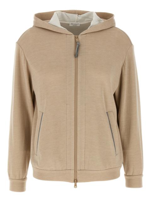 Brunello Cucinelli Brunello Cucinelli Women 'Precious Zipper Pull' Hoodie