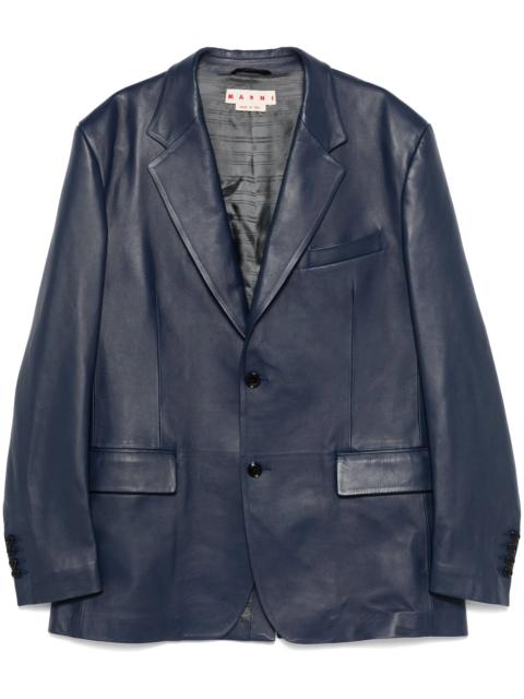 Marni leather blazer