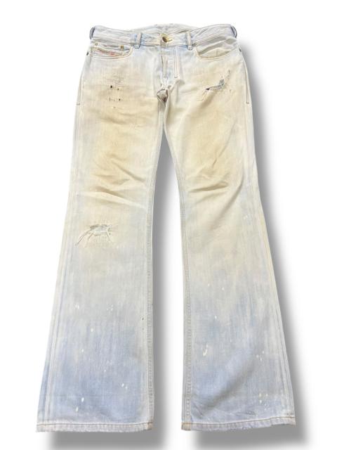 Diesel Vintage Diesel Blue Mud Wash Distressed Flared Jeans