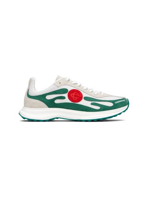 CASABLANCA White & Green Stade Sneakers
