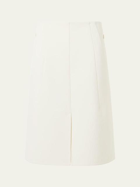 AKRIS Double-Face Cotton Knee-Length Skirt
