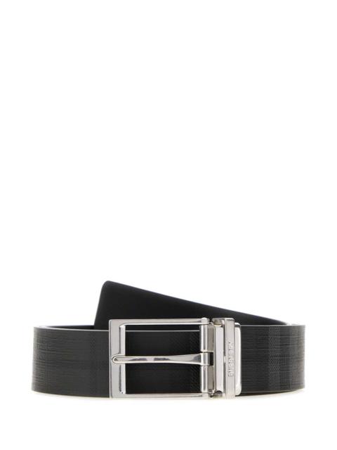 Burberry Burberry Men Printed Canvas Reversible Check Belt