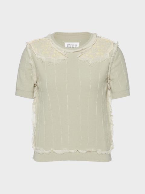Maison Margiela Embroidered knit top
