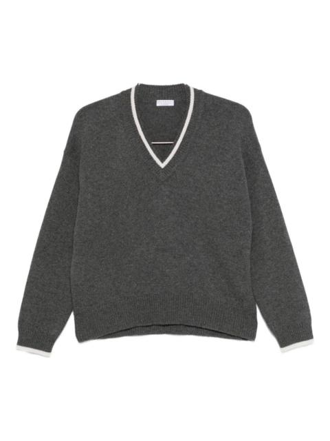 Brunello Cucinelli Brunello Cucinelli Women Cashmere V-Necked Sweater