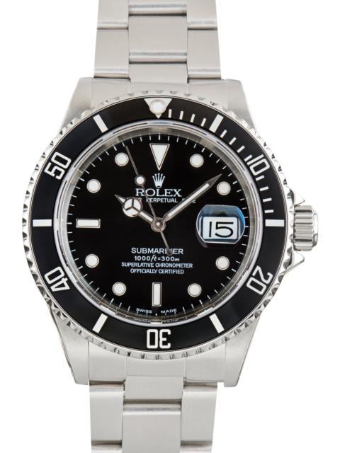 ROLEX Pre-Owned Stainless Steel Rolex Submariner Black Dial Ref 16610