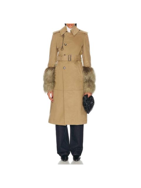 Burberry Burberry Cotton Nylon Long Belted Trench Coat