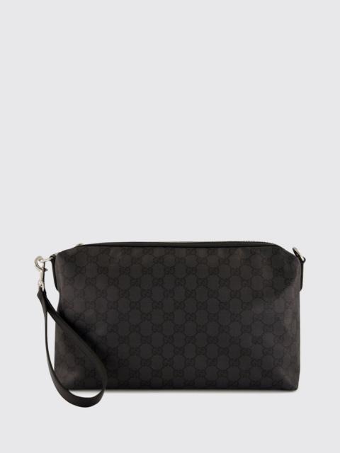 GUCCI Gucci Men Gucci Coated Cotton Pouch With Gg Monogram And Removable Wrist Strap