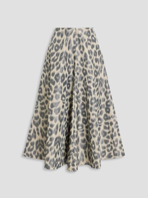 Altuzarra Leopard-print taffeta midi skirt