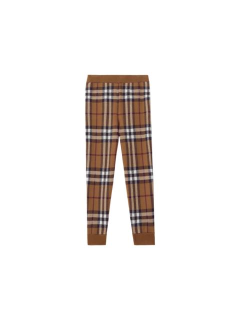 Burberry Burberry Check Cashmere Jogging Pants Dark Birch Brown