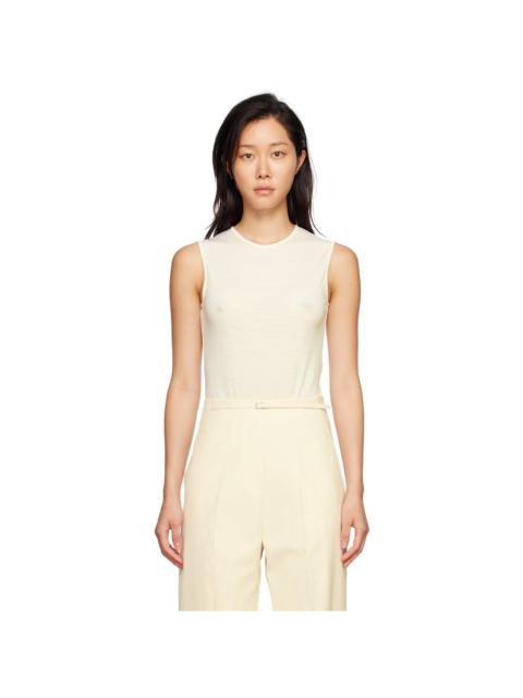 GIA STUDIOS Off-White Sleeveless Bodysuit