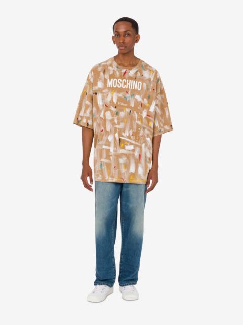 Moschino PRINTED ORGANIC COTTON JERSEY T-SHIRT