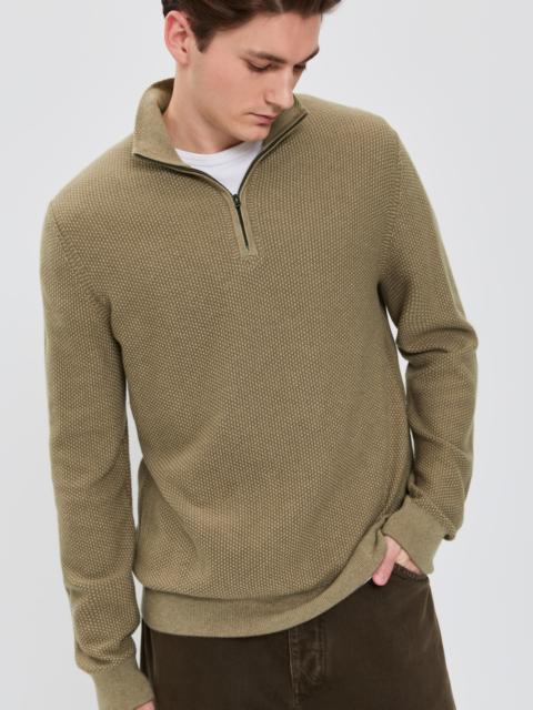 Vince Geo Jacquard Quarter Zip Sweater
