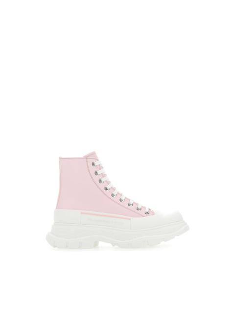 Alexander McQueen ALEXANDER MCQUEEN Tread Slick Pink Leather Sneakers New/Auth