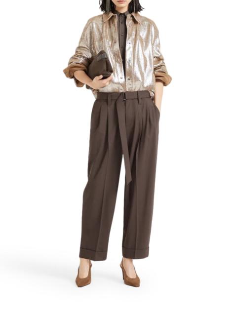 Brunello Cucinelli BAGGY TAILORED WOOL TROUSERS